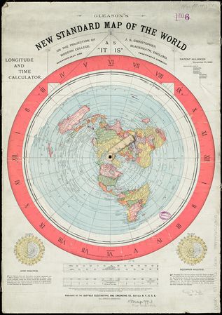 Gleason's New Standard Map of the World on the projection of J. S. Christopher, Morden College, Blackheath, England; scientifically and practically correct; as it is, November 1892.